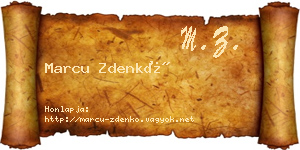 Marcu Zdenkó névjegykártya